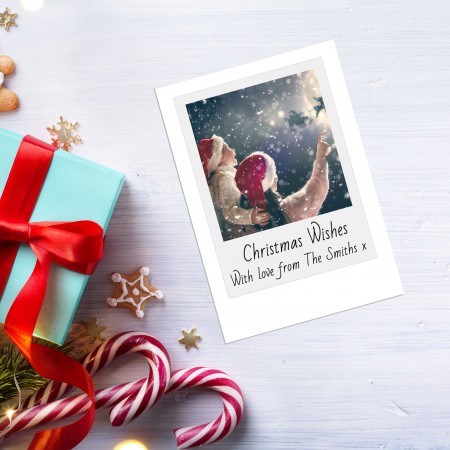 Design your own Christmas Card Pack - Flat A5 - Polaroid Style